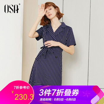 復(fù)古條紋連衣裙，穿出優(yōu)雅氣質(zhì)范