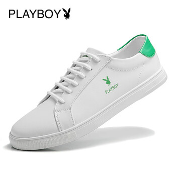 花花公子（PLAYBOY）男士白綠色(四季款D) 41