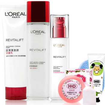歐萊雅（LOREAL）套裝/禮盒抗皺，提拉緊致，保濕，補水，深層清潔