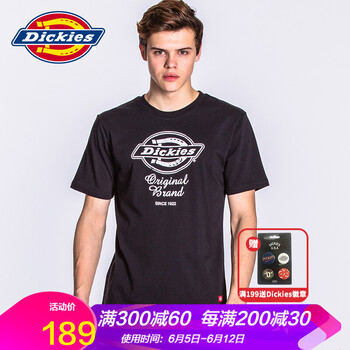 Dickies 長袖 男士T恤 BK黑色/預(yù)售4.1發(fā) 