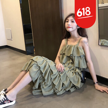喇叭袖連衣裙，打造性感小仙女