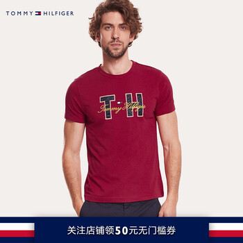 TOMMY HILFIGER 短袖 男士T恤 紅色647 