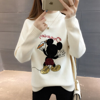 卡通圖案毛衣女