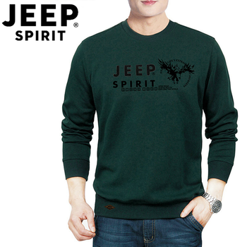 Jeep 長(zhǎng)袖 男士T恤 墨綠色 XL，L，M，XXL，XXXL