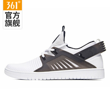 361度板鞋361度白/曜石黑 44，37，38，39，40，41，42，43