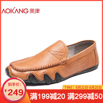奧康（Aokang）男士黃棕183331086 38