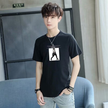 木子勝（MUZISHENG） 短袖 男士T恤 621黑色 