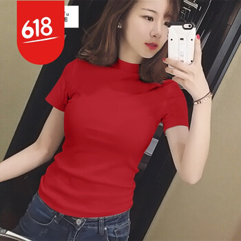珂梵圖（Kefantu） 3D 短袖 T恤 女 半高領(lǐng)