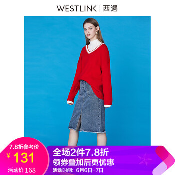 拼色長袖針織衫，讓你賺足回頭率