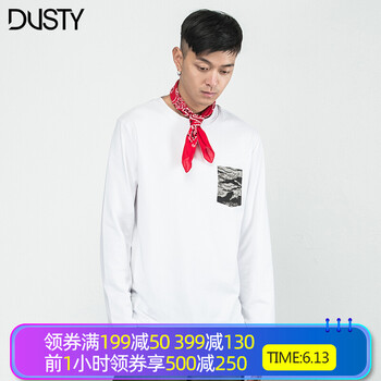 DUSTY 長(zhǎng)袖 男士T恤 WH 