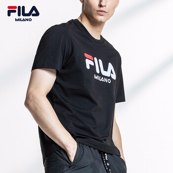 FILA 短袖 男士T恤 正黑色 