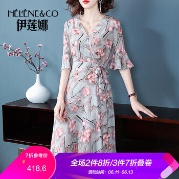 伊蓮娜（Helene & co） 純色 蝴蝶結(jié) 連衣裙