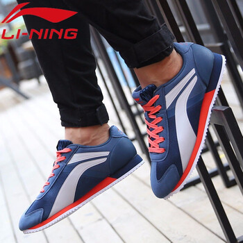 李寧（LI-NING）板鞋濁普藍/亮茄紅/白 38
