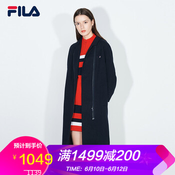 FILA 半高領(lǐng) 長(zhǎng)袖 女 短外套 立體裝飾