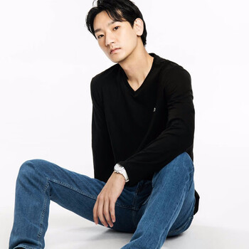 LACOSTE 長袖 男士T恤 031黑色 