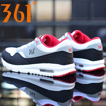 361度跑步鞋361度白/9U中灰-網(wǎng)面 