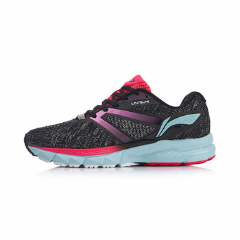 李寧（LI-NING）跑步鞋標(biāo)準(zhǔn)黑/銀灰色/熒光焰紅 