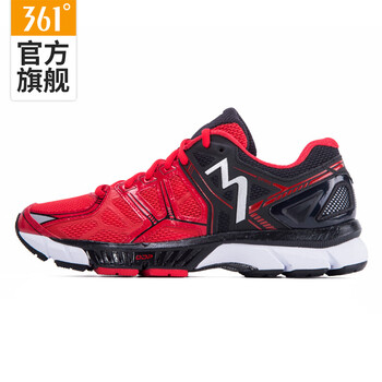 361度跑步鞋警示紅/黑色 40