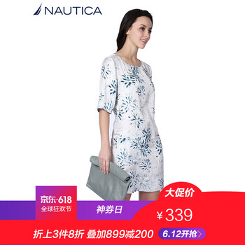 諾帝卡（NAUTICA） 植物花卉  連衣裙