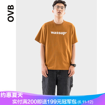 ovb 短袖 男士T恤 棕色 