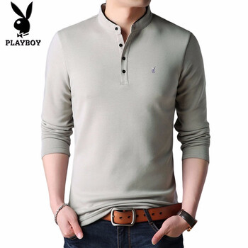 花花公子（PLAYBOY） 短袖 男士T恤 8165/咖啡 