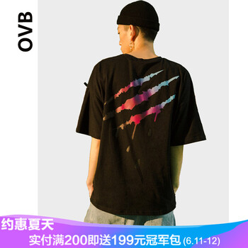 ovb 短袖 男士T恤 黑色 
