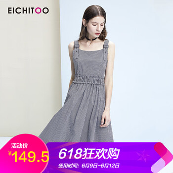 愛居兔（EICHITOO） 格子 格子 連衣裙