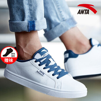 安踏（ANTA）板鞋安踏白/深藍 42
