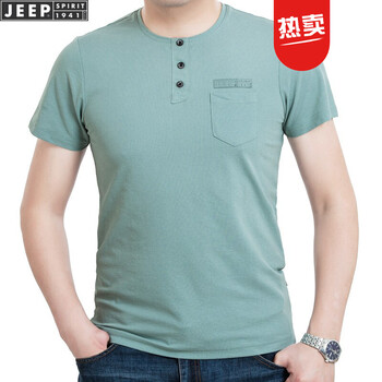 吉普（JEEP） 短袖 男士T恤 軍綠11730704101 