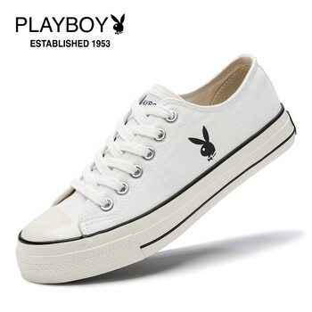 花花公子（PLAYBOY ESTABLISHED 1953）男士白色(低幫)509D 41