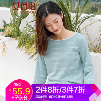 艾蓓怡（I BELIEVE YOU） 拼接 短袖 T恤 女 圓領(lǐng)