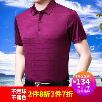 L'ALPINA 短袖 男士T恤 酒紅835 