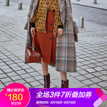 女純色雙排扣