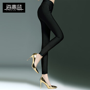 海青藍(lán)（CYANINE SEA） 高腰 鉛筆褲/小腳褲 女 長(zhǎng)褲 休閑褲