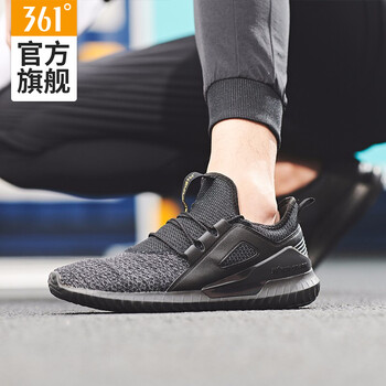 361度跑步鞋烏黑色/麒麟草黃 44，39，40，41，42，43