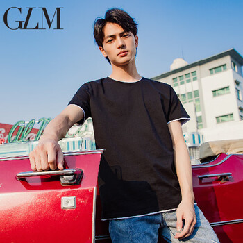 GLM 短袖 男士T恤 煤黑 