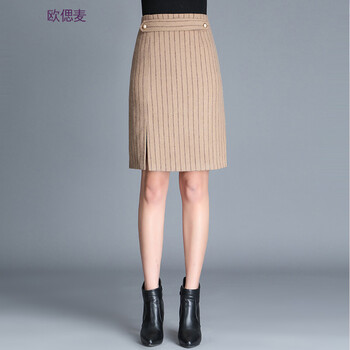豎條紋甜美半身裙
