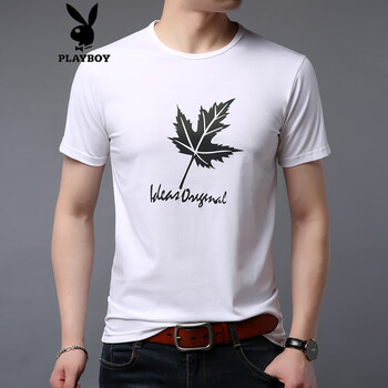 花花公子（PLAYBOY ESTABLISHED 1953） 短袖 男士T恤 7623上青 