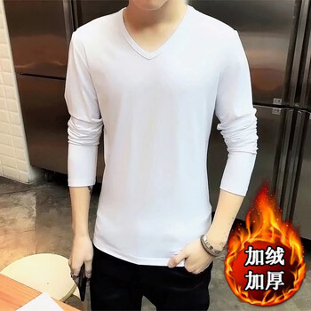 丹杰仕（DAN JIE SHI） 長(cháng)袖 男士T恤 白色 XL，L，XXL，XXXL，M