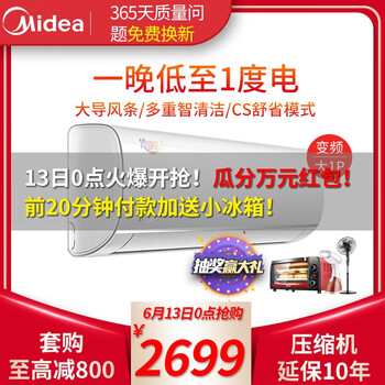 美的（Midea） 1匹 壁掛式 空調(diào) 26GW/BP3DN8Y-PH200(B1）