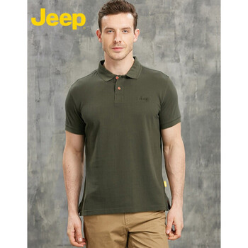 Jeep 短袖 男士T恤 墨綠色P5 