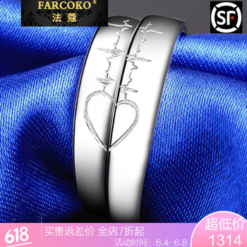 日韓心形黃金戒指