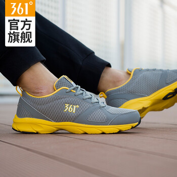 361度跑步鞋中灰/黃 44，39，40，41，42，43