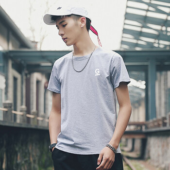 Katiewens 短袖 男士T恤 3803淺灰色 