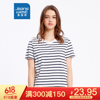 真維斯（Jeanswest） 蕾絲 短袖 T恤 女 圓領(lǐng)