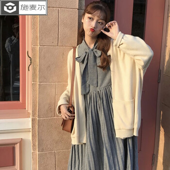 蝴蝶結(jié)格子百褶裙