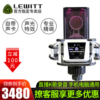 萊維特（LEWITT）  懸掛式 麥克風(fēng) 萊維特DGT260 白雪公主（自帶聲卡）