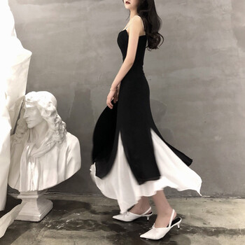 春款黑白連衣裙