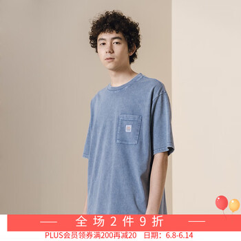 NOTHOMME 短袖 男士T恤 牛仔藍 
