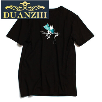端致（DUANZHI） 長(zhǎng)袖 男士T恤 黑色( 